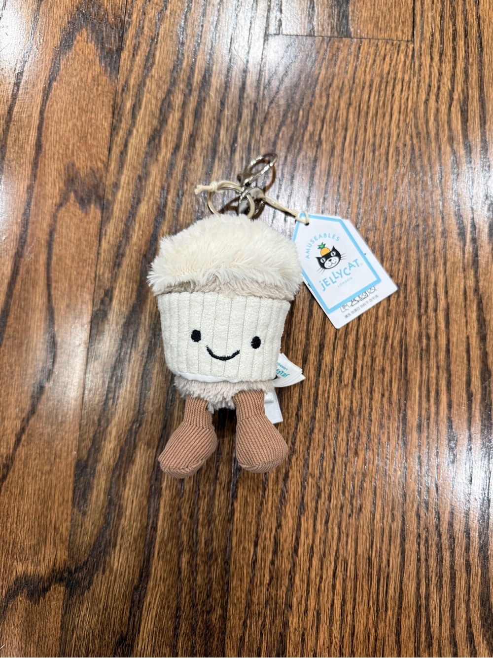 Jellycat Amuseables Coffee-To-Go bag charm NWT